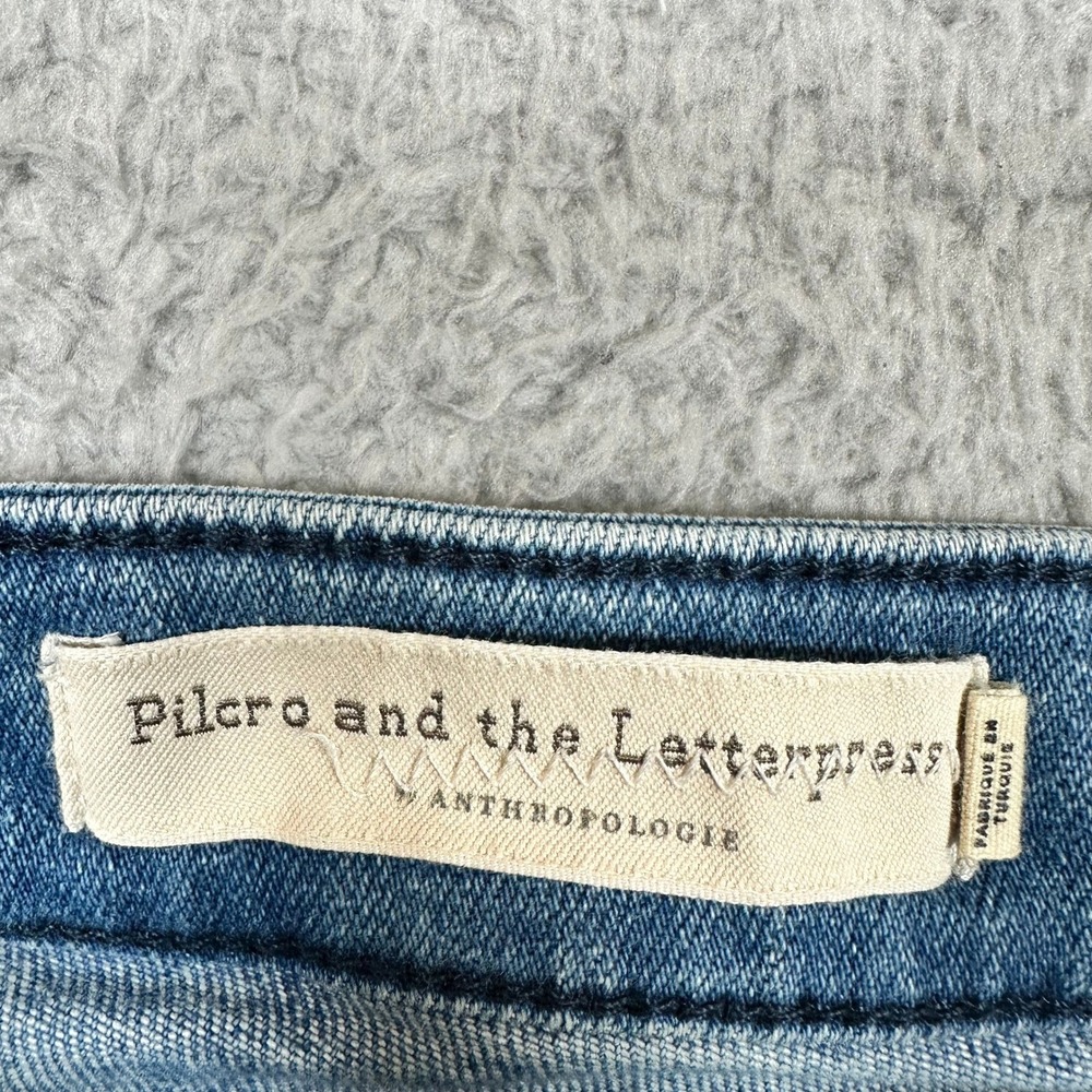 Pilcro and the Letterpress Anthropologie‎ High Rise Skinny Bootcut Jeans Blue 26 - Picture 6 of 11